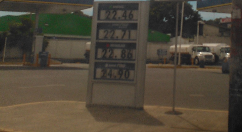 El actual precio de los combustibles en Nicaragua (enero 2015)