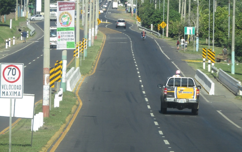 La nueva vía alterna de carretera Masaya km12 a Managua