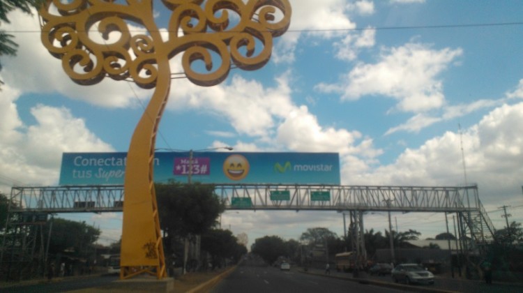 La carretera Norte una zona comercial en Managua