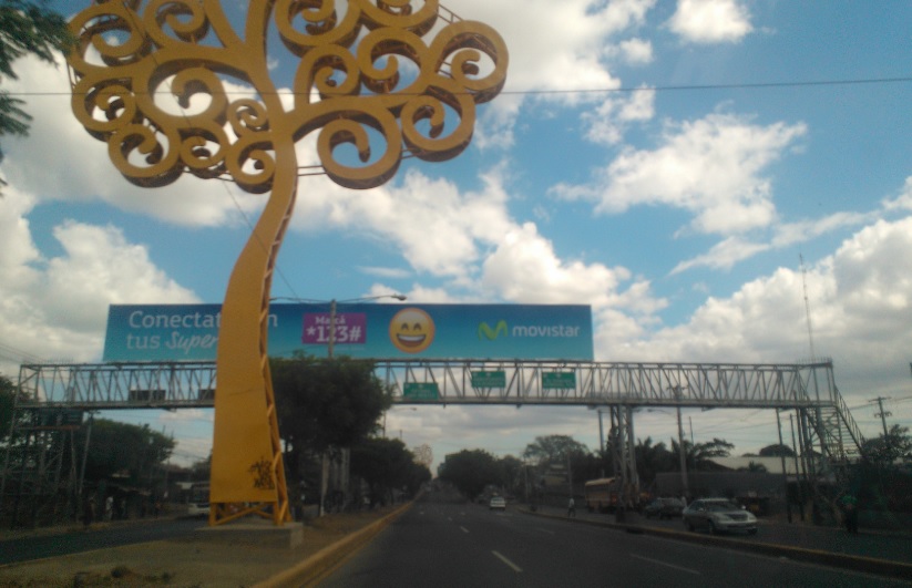 La carretera Norte una zona comercial en Managua