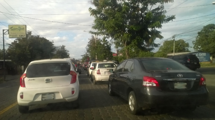 El trafico en Managua en hora pico