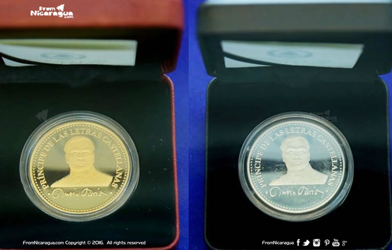Precio Monedas de Oro y Plata de Rubén Darío Nicaragua
