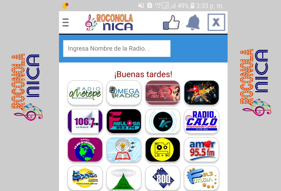 Roconola Nica apps de radios de Nicaragua